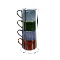 Red Barrel Studio Koziol Reactive Glaze Stacking 5 Piece Coffee Mug Set RDBT8529